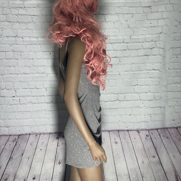 Size Small Grey w/ Sparkle Windsor Bodycon Dress - Picture 4 of 5